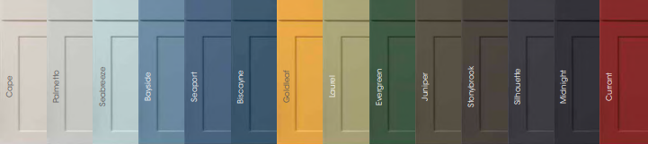 Wolf Classic Complements color swatches for cabinets